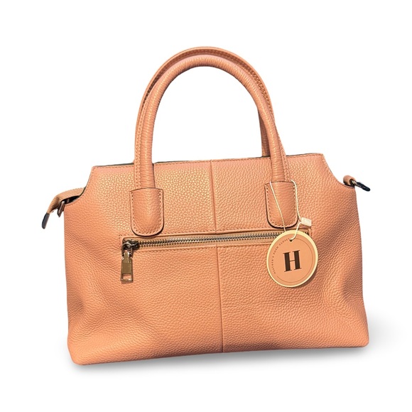 Kattee pebbled leather handle bag with detachable crossbody strap - Picture 2 of 11